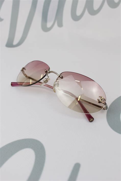 vintage chanel pink sunglasses|the real chanel sunglasses.